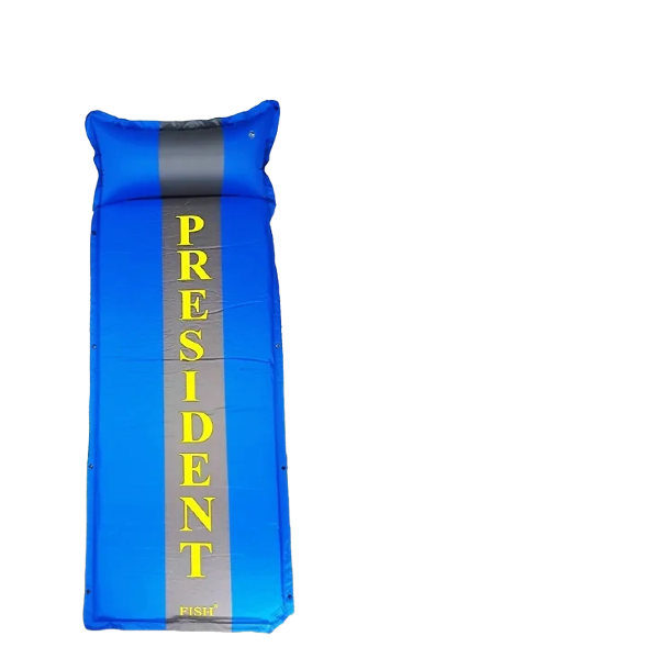 Коврик самонадувной President Fish 5см синий/серый с подголов. 192*66 8805001