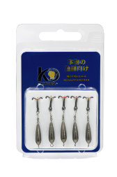 Мормышка Kyoda Черт с подвесным тройником, размер XL, вес 2.8 гр черный никель 5 шт