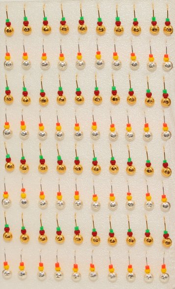 Мормышка литая с бисером Condor Шар ф6 золото/серебро 25/25, 50 шт/упак