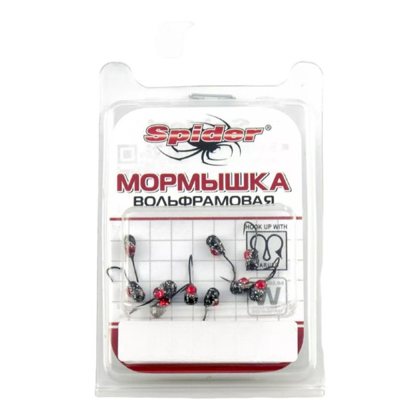 Мормышка вольфрамовая Spider 3740A Эребус с отверст. 4,0 мм 1,00 гр. Bn с камнем