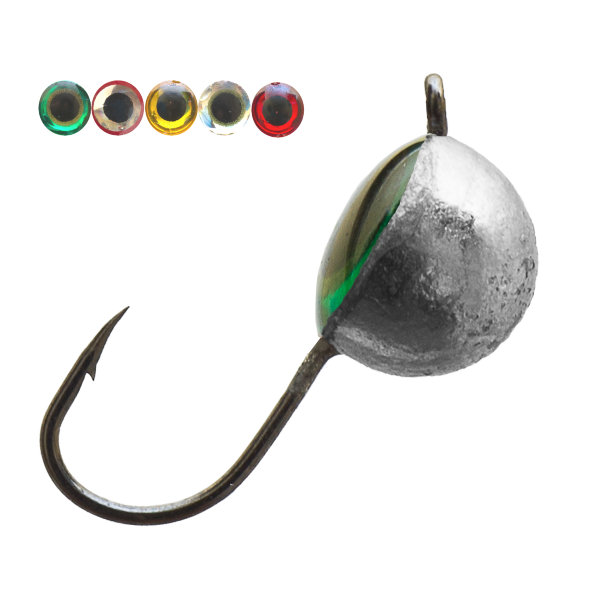 Мормышка вольфрамовая Lumicom Полусфера окун./фосф. глаз Ф6 NiFL