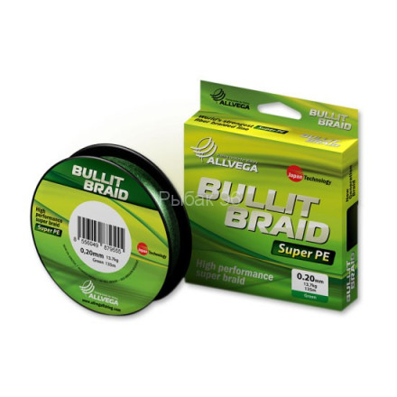 Леска плетеная ALLVEGA Bullit Braid dark green 0.12 135м