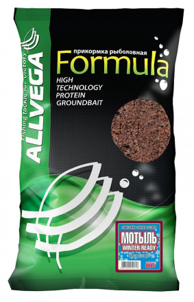 Прикормка зимняя Allvega Formula Winter Ready мотыль 0.9кг