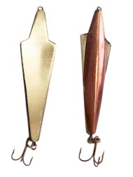 Блесна зимняя Бор Плюс двусторонняя 17 с подвес. тр. ник/медь