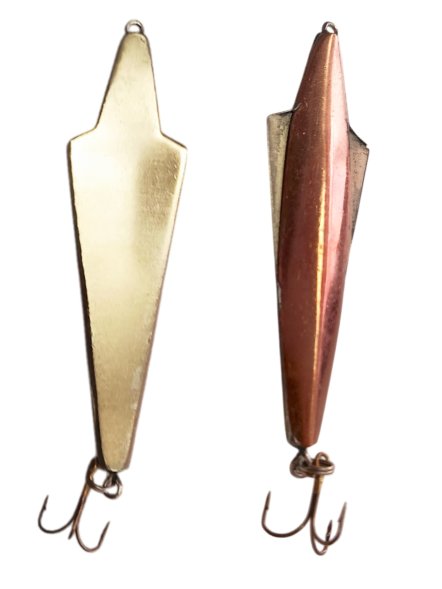 Блесна зимняя Бор Плюс двусторонняя 17 с подвес. тр. ник/медь