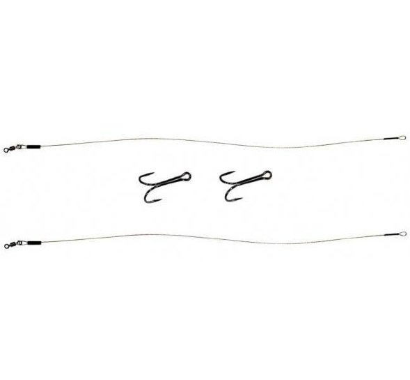 Поводок ПРОСТО жерл. с дв. AFW 1х7 22см 0.25мм 7кг 2шт