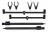 Комплект подставки для удочек KYODA, на 2 удочки, тычка копьё, в чехле