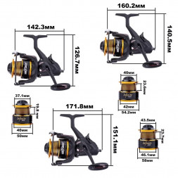 Катушка SIBBEAR Infinite 4000, 7+1 gear ratio 5.1:1 0.221-180, 0.247-150, 0.285-115 мм/м