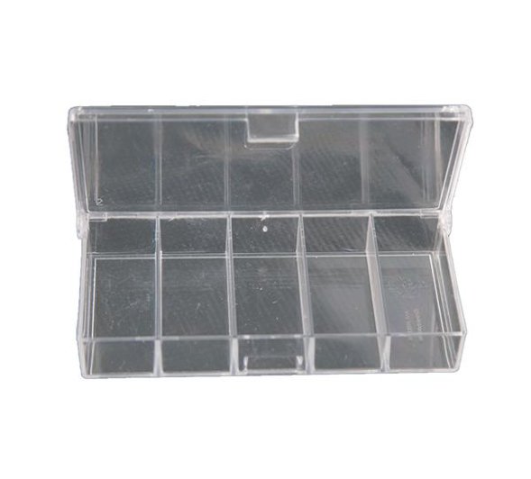 Коробка СВ-01 прозрачная 100*50*17мм 5отд. Три кита