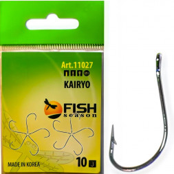 Крючок FISH SEASON Kairyo han-sure-ring №4 BN 10шт 11027-04F