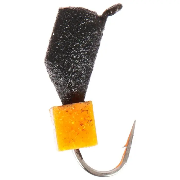 Мормышка вольфрамовая True Weight цена за 1 шт Гвоздекубик гв. d1.5 кисл. оранж. кубик