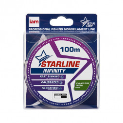 Леска IAM STARLINE INFINITY 100m Хамелеон Зелёный d0.309