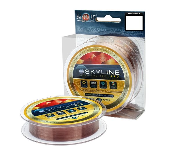 Леска SPRUT Skyline Fluorocarbon Composition EvoTech RPO Gold 0.205 100м