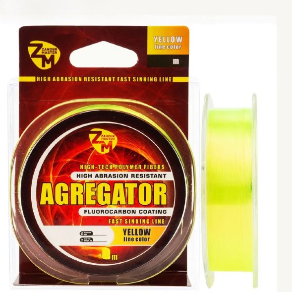Леска ZanderMaster AGREGATOR 100m, 0.165мм х 3.3кг жёлтая